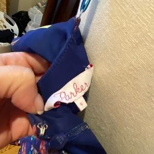 Parker Flowered zip back dress size 6